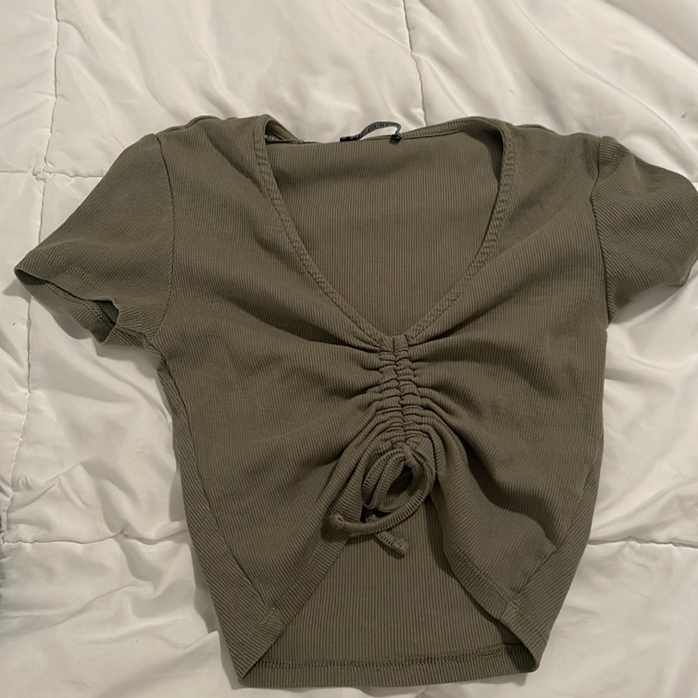 Zara - Army green crop top